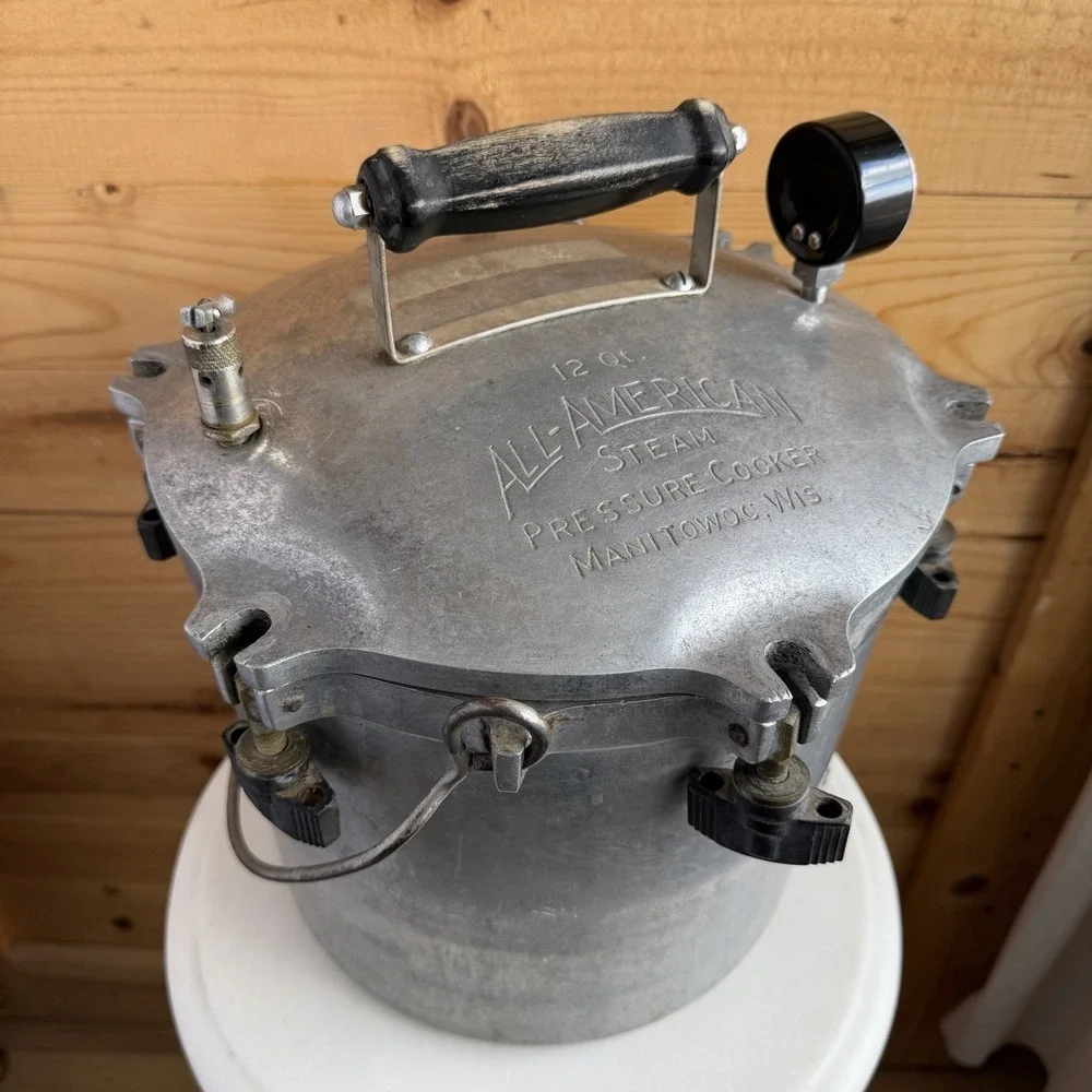 All American 12qt UNTESTED Canner Pressure Cooker Aluminum Pot Vintage + Parts